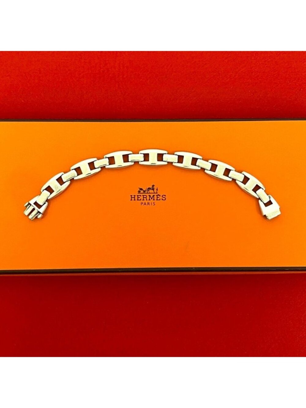 Hermes Cassiopeia 925 Sterling Silver Bracelet Bangle